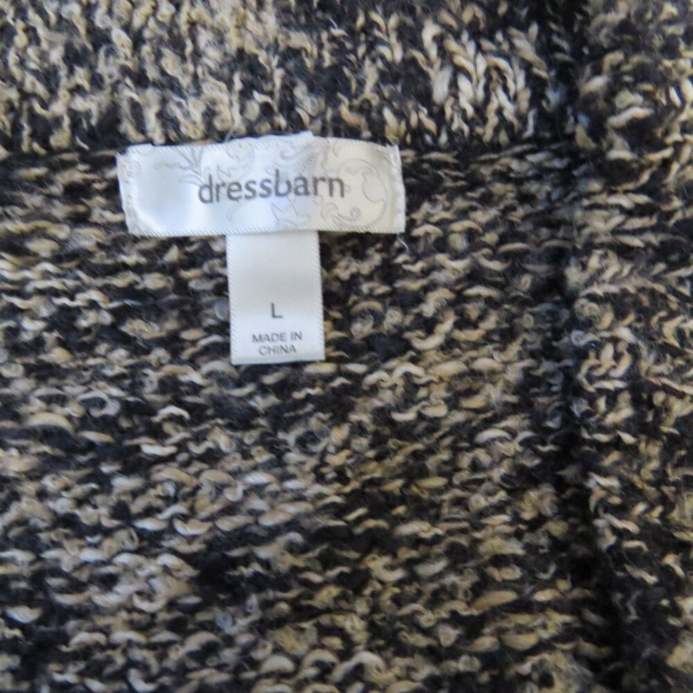 Dress Barn Women's Marled Long Cardigan Wool blend brown/tan Large EUC - Picture 7 of 9